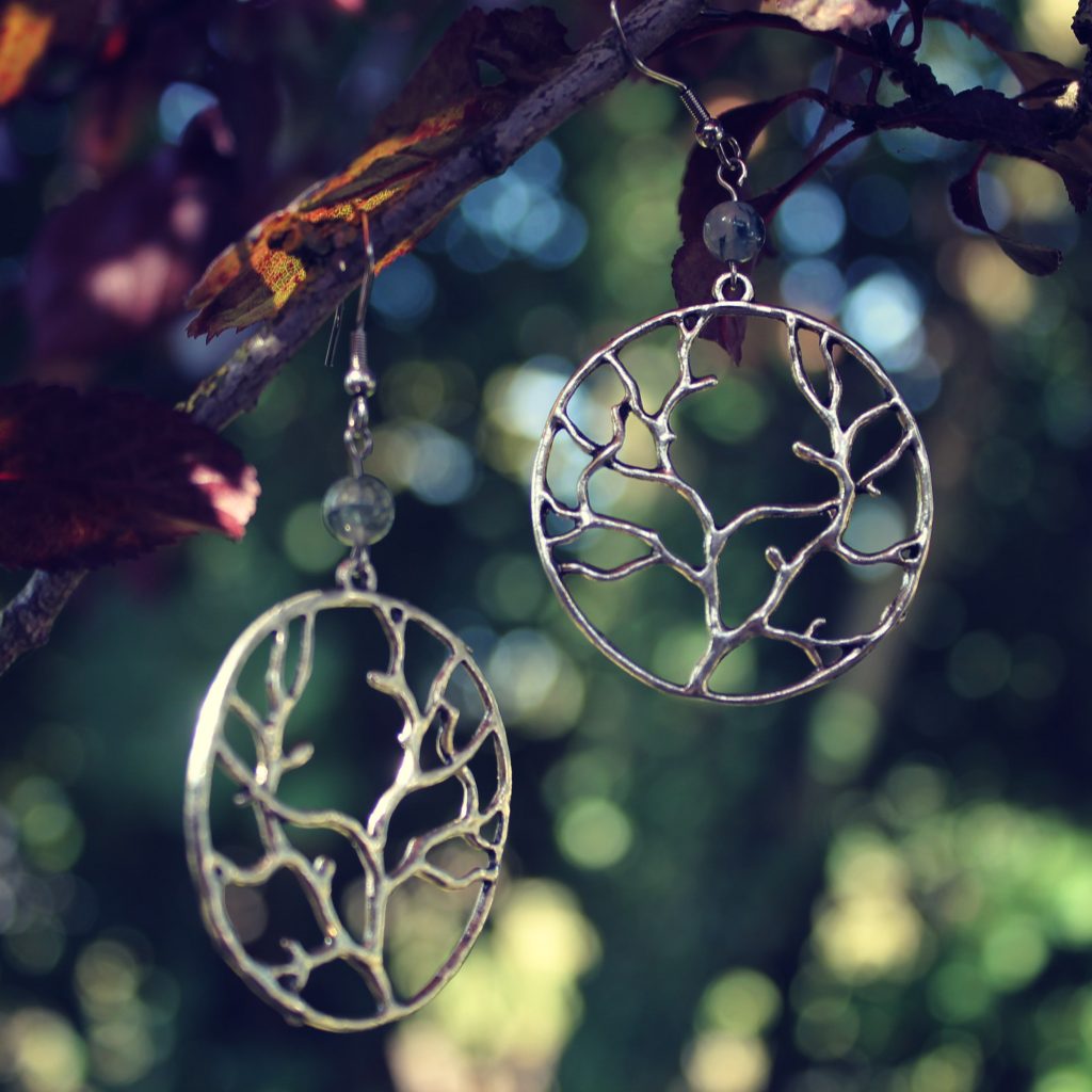 Boucles D'Oreilles Bleu Pivoine Paris - Acier & Pierre Noire - Occasion Parfaite