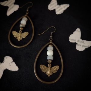 boucles d'oreilles papillon ethnique