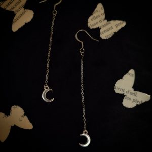 boucles d'oreilles lune