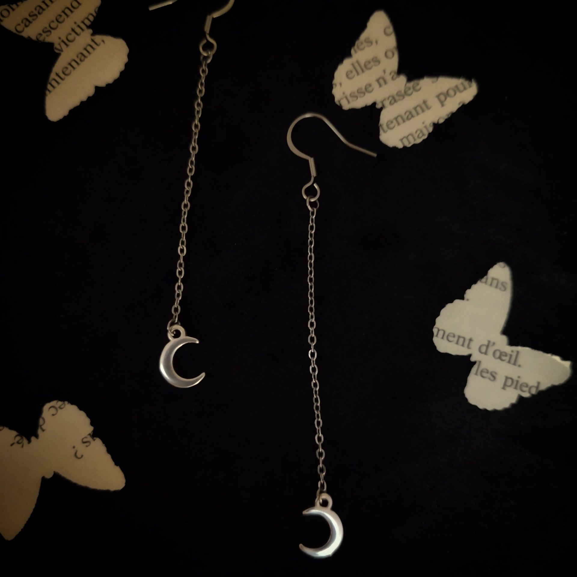 boucles d'oreilles lune
