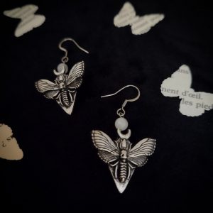 boucles d'oreilles papillon gothique