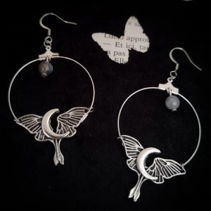 Boucles d'oreilles Papillon lune Mystique