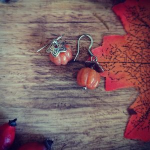 boucles d'oreilles citrouilles
