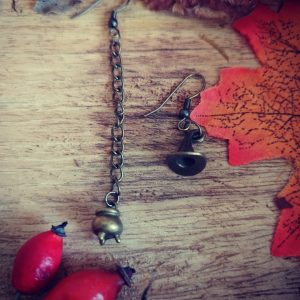 boucles d'oreilles chaudron et chapeau de sorcière