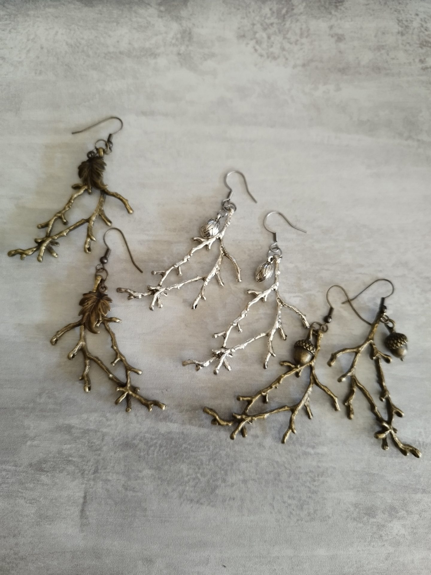 boucles d'oreilles branches automnales collection
