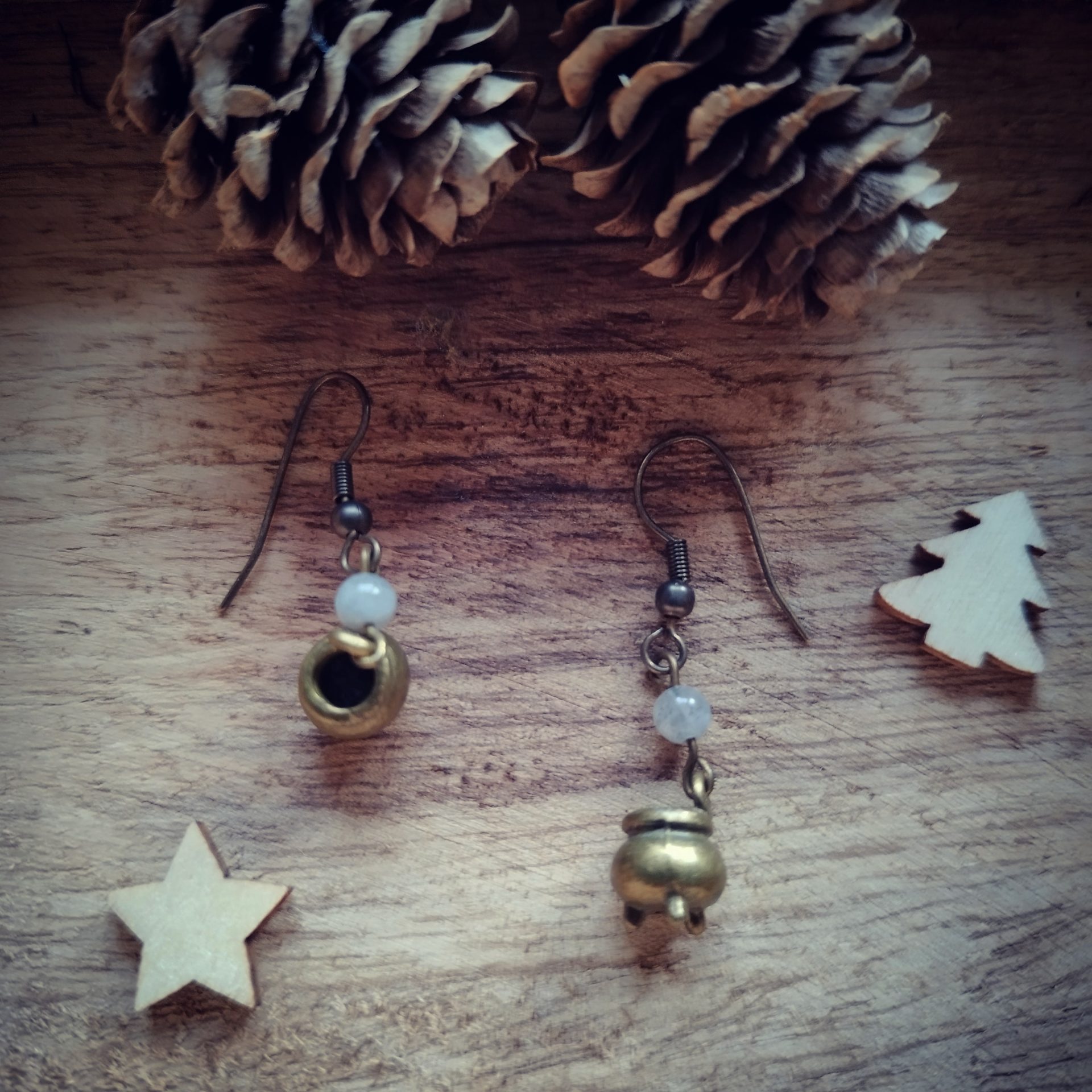 boucles d'oreilles chaudron