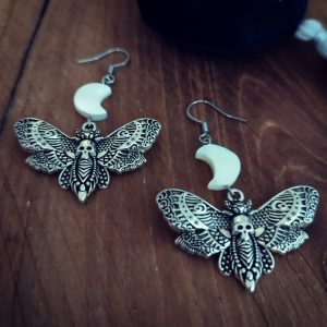 boucles d'oreilles papillon de lune