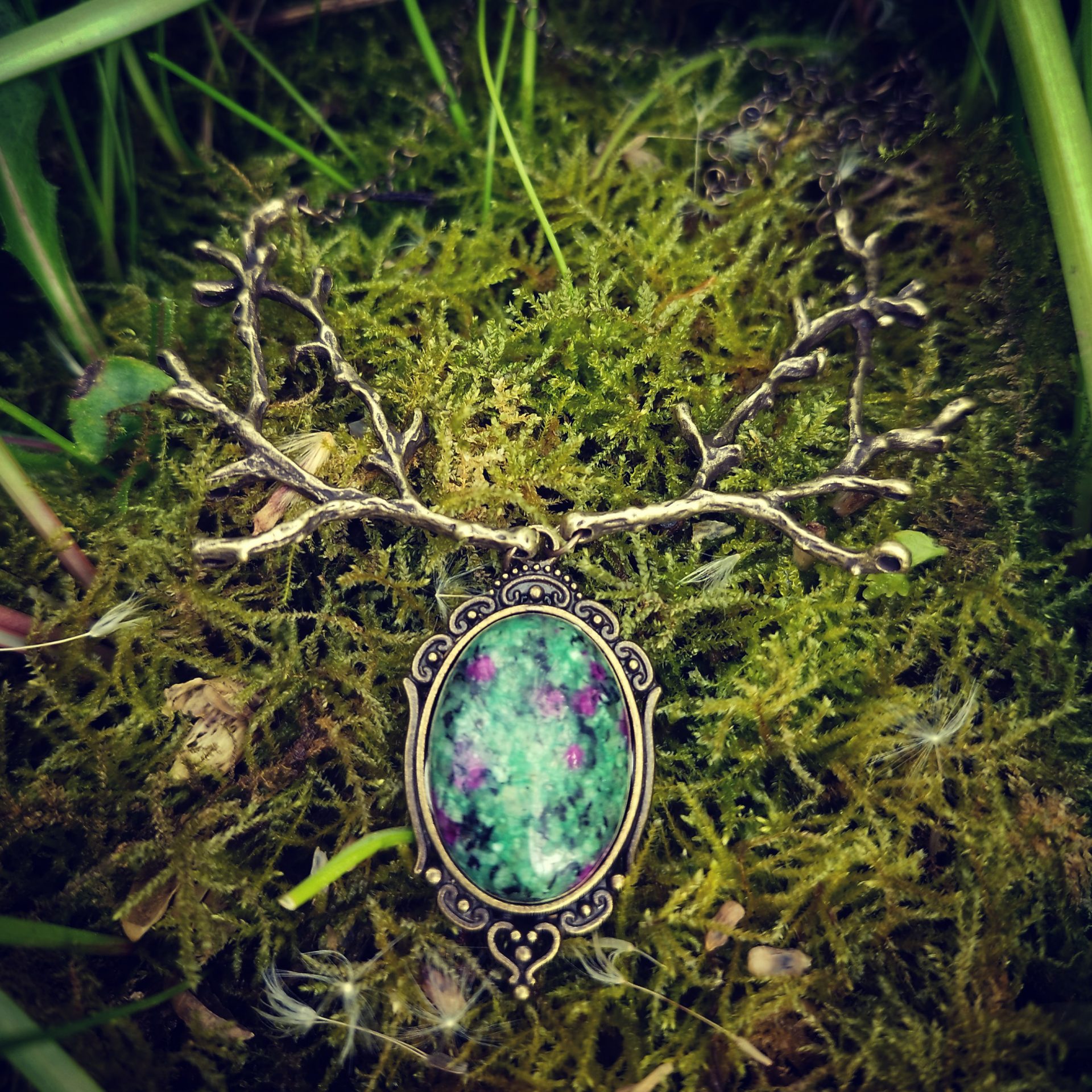 collier forêt féerique bronze