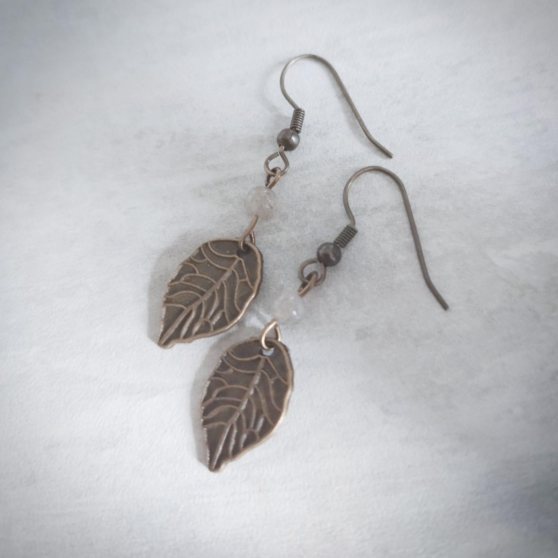 Boucles d'oreilles Petites Feuilles – Image 6