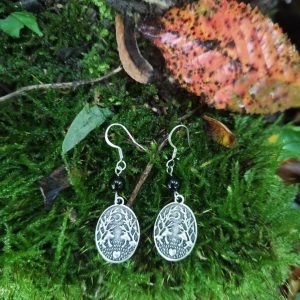 boucles d'oreilles champignons lune